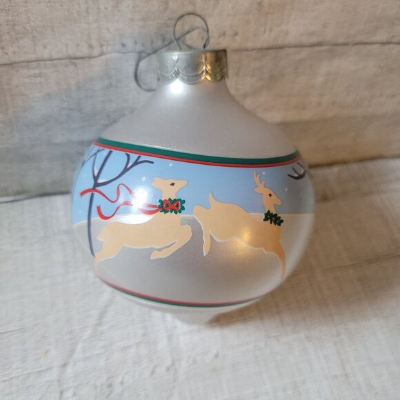 Hallmark Keepsake Ornament "25 Years Together" Christmas 1990 Reindeer Design Si - Picture 1 of 4